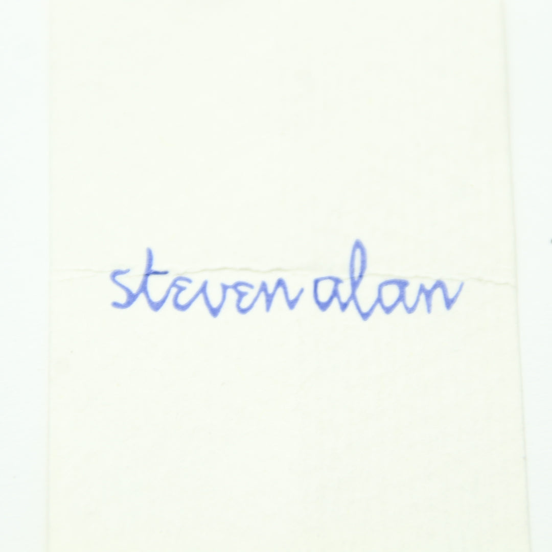 Steven Alan Cravatta Beige in Cotone Uomo Made in USA Deadstock w/Tags