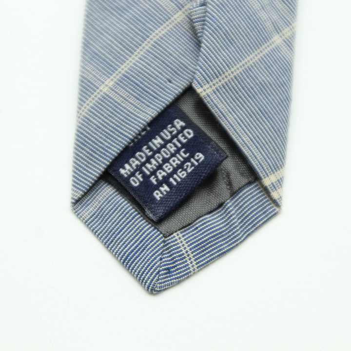 Steven Alan Cravatta Azzurro in Cotone Uomo Made in USA Deadstock w/Tags