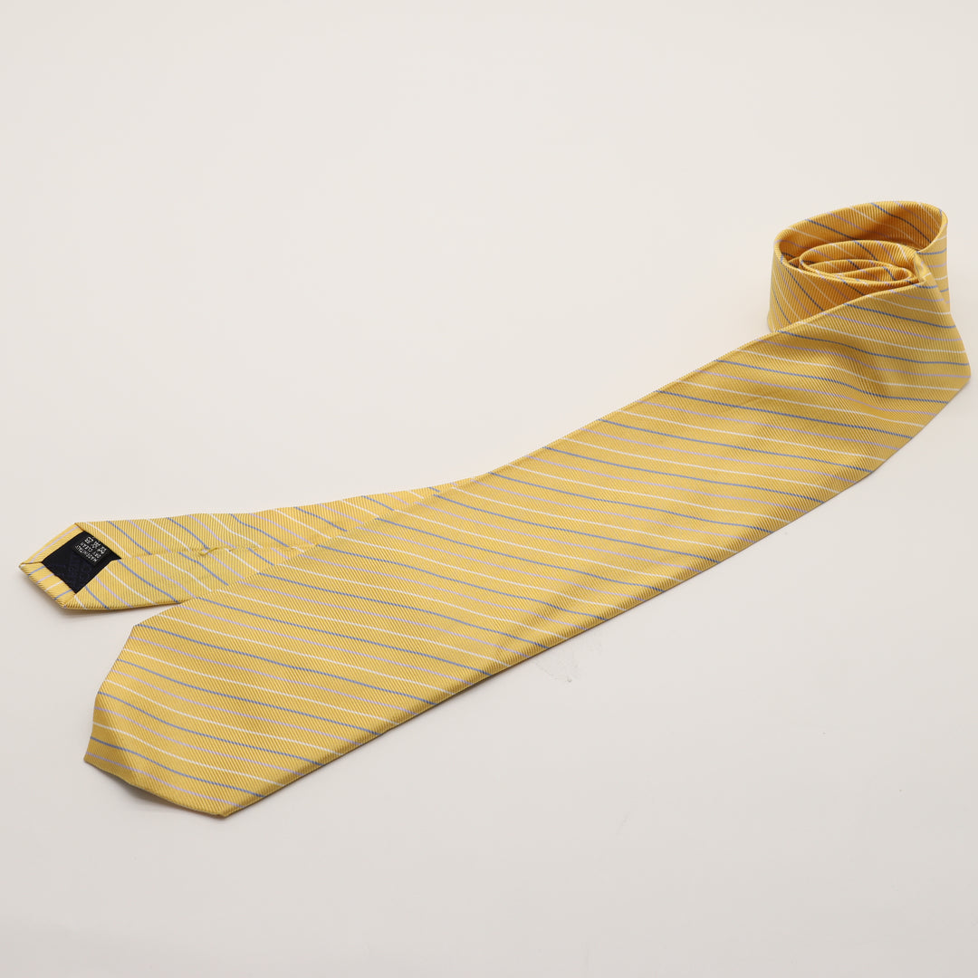 Alberto Mucciolo Cravatta Uomo Vintage Oro 100% Seta