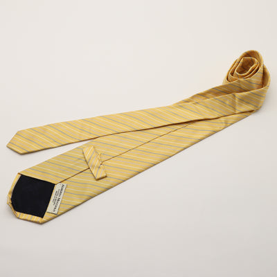 Alberto Mucciolo Cravatta Uomo Vintage Oro 100% Seta