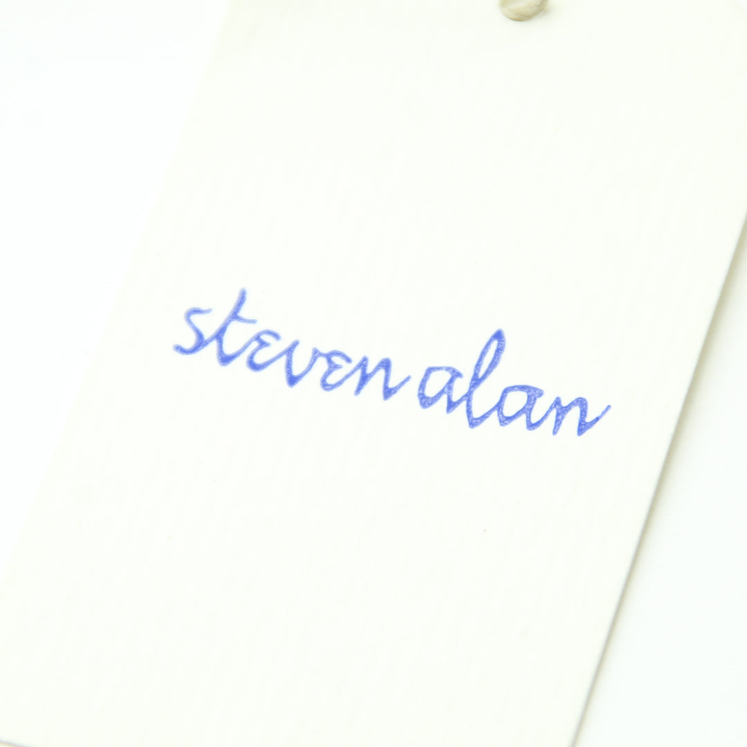 Steven Alan Cravatta Azzurro in Cotone Uomo Made in USA Deadstock w/Tags