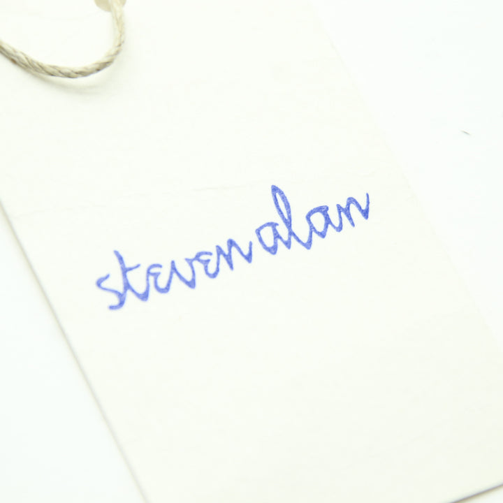 Steven Alan Cravatta Blu in Cotone Uomo Made in USA Deadstock w/Tags