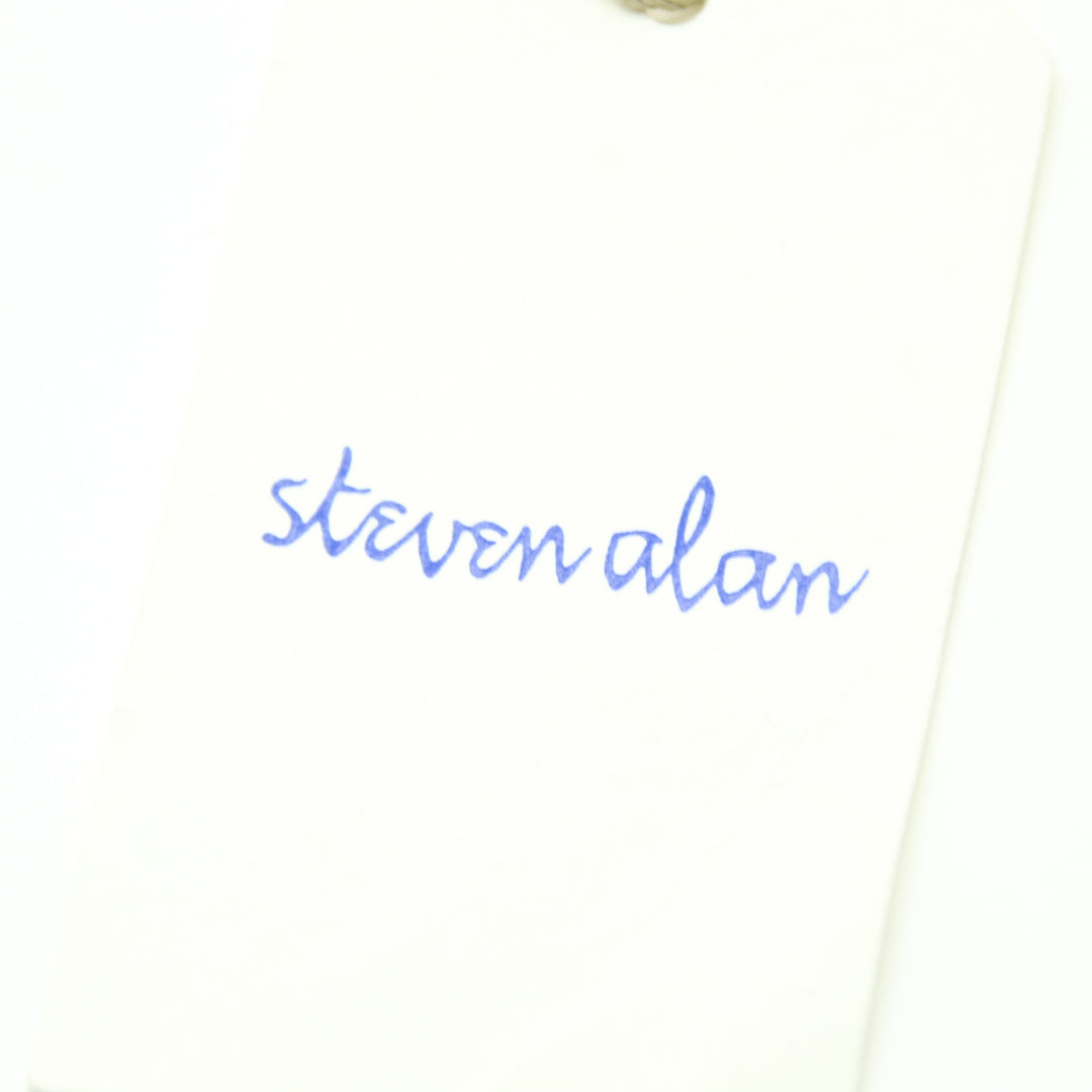 Steven Alan Cravatta Grigia in Cotone Uomo Made in USA Deadstock w/Tags