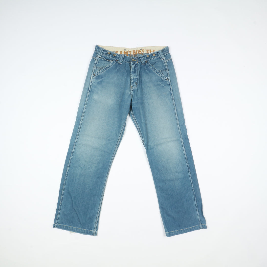 Lee Union Alls Work Jeans Denim W32 L33 Uomo