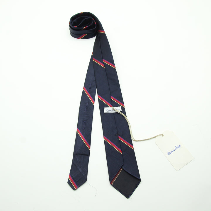 Steven Alan Cravatta Blu in Seta Uomo Made in USA Deadstock w/Tags