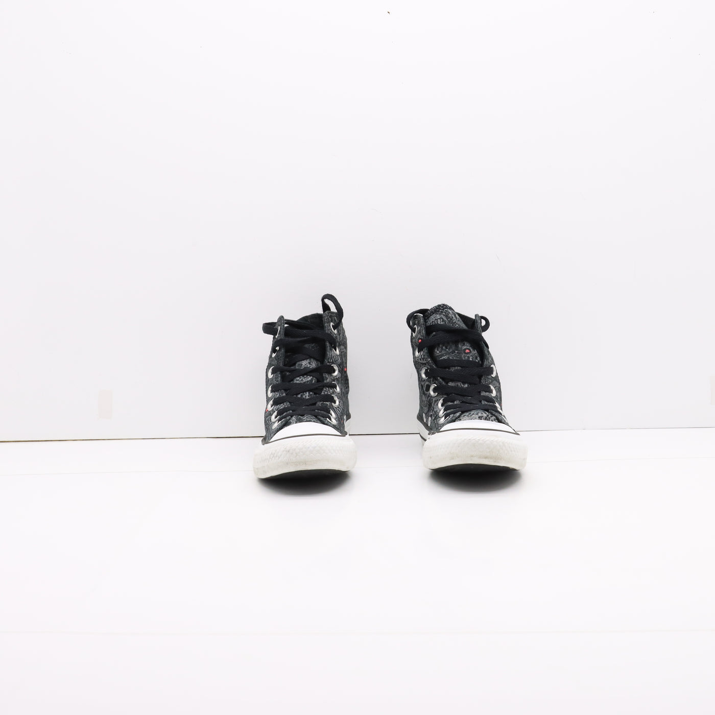 Converse All Star Alte Nero con Teschi Eur 36 Donna