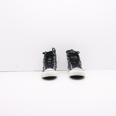 Converse All Star Alte Nero con Teschi Eur 36 Donna
