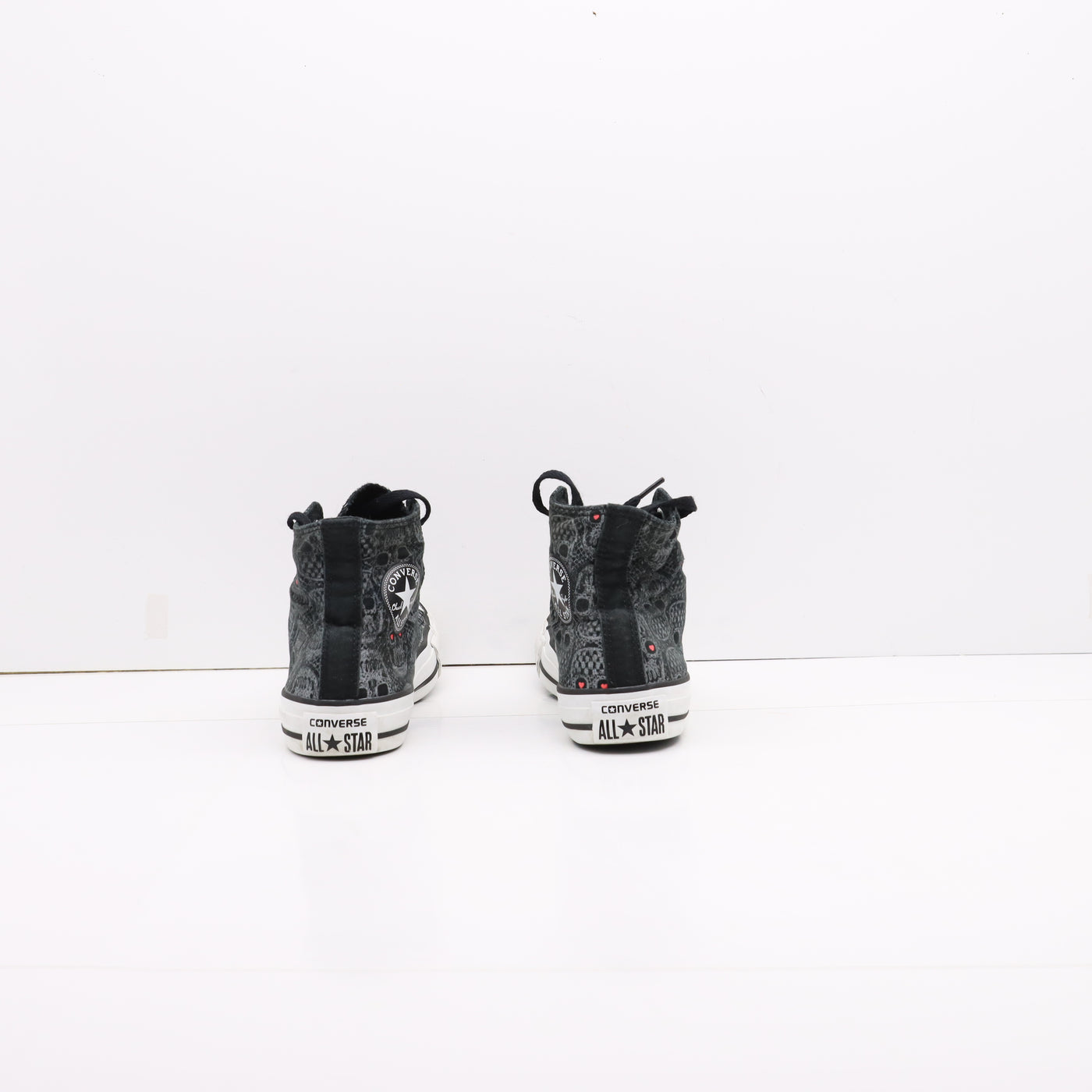 Converse All Star Alte Nero con Teschi Eur 36 Donna