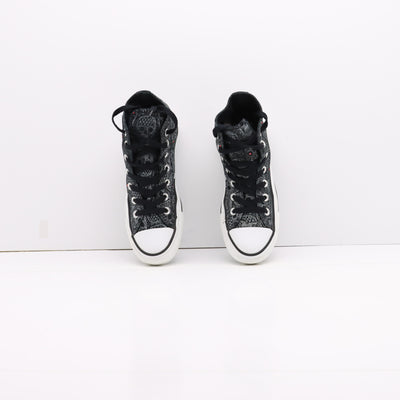 Converse All Star Alte Nero con Teschi Eur 36 Donna