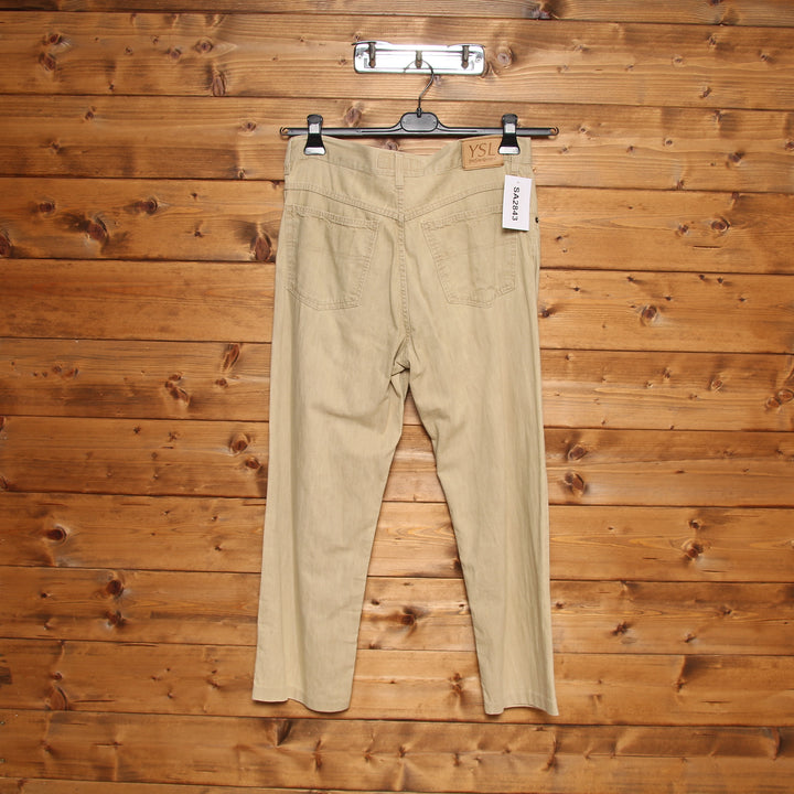 Yves Saint Laurent Pantalone Beige Taglia W34 Unisex