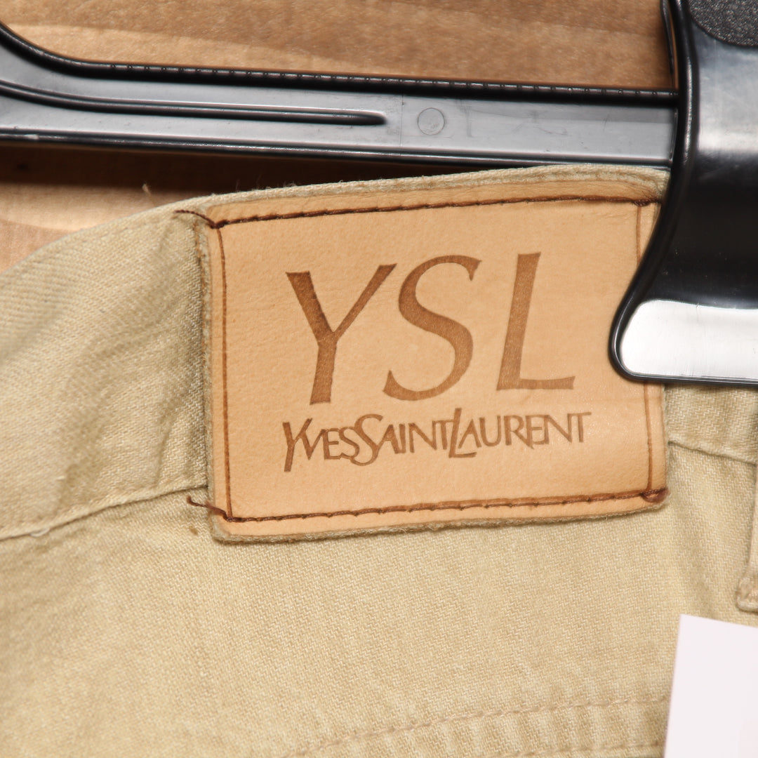 Yves Saint Laurent Pantalone Beige Taglia W34 Unisex