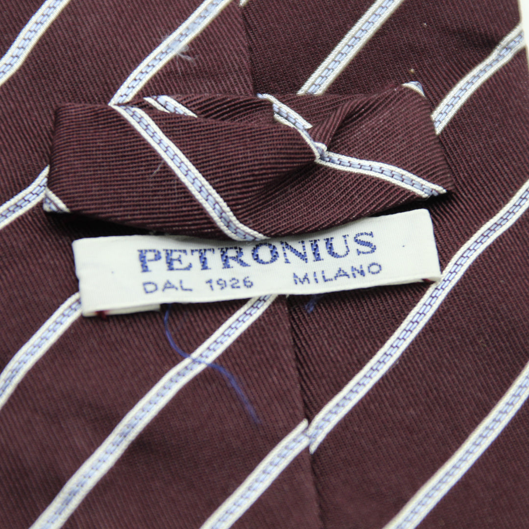 Petronius Cravatta Bordeaux in Seta Uomo