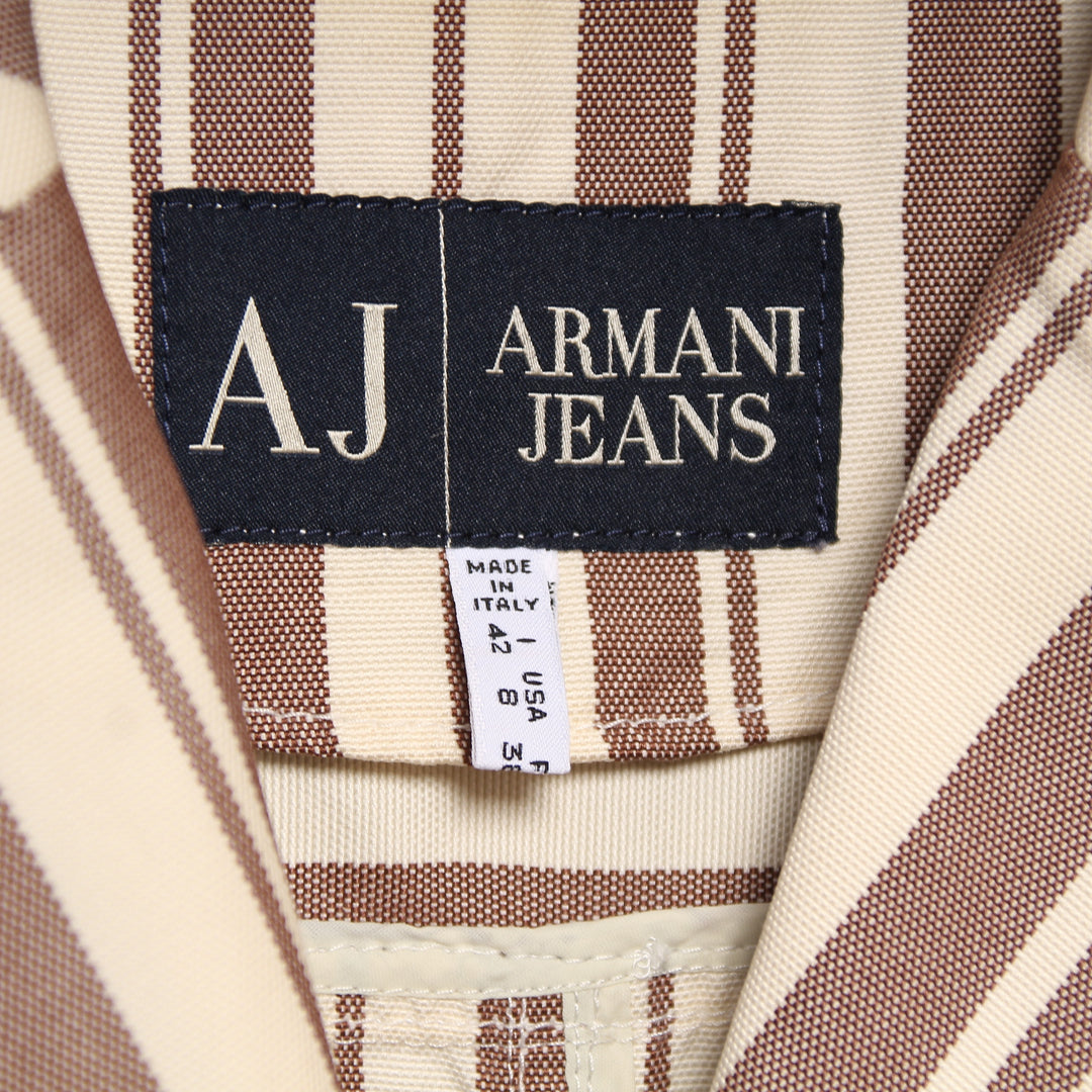 Armani Jeans Giacca a 2 Bottoni Vintage Beige e Marroni Taglia 42 Donna