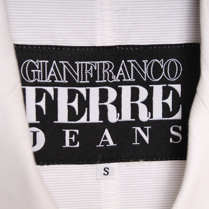 Gianfranco Ferre Jeans Giacca 4 Bottoni Vintage Bianco Taglia S Donna