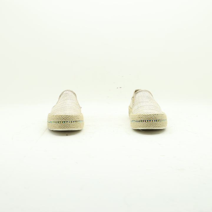 Cafènoir Espadrillas Beige e Oro Eur 40 Donna