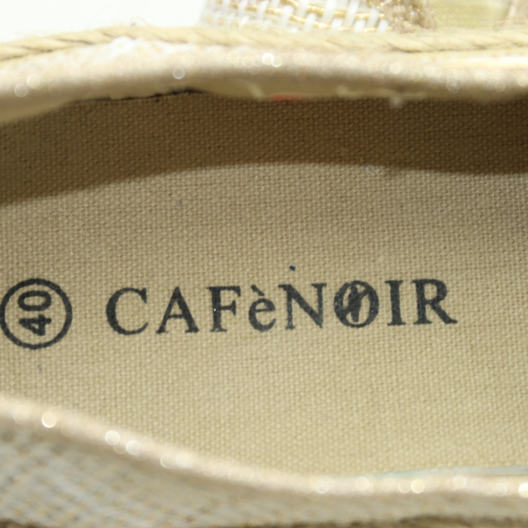 Cafènoir Espadrillas Beige e Oro Eur 40 Donna