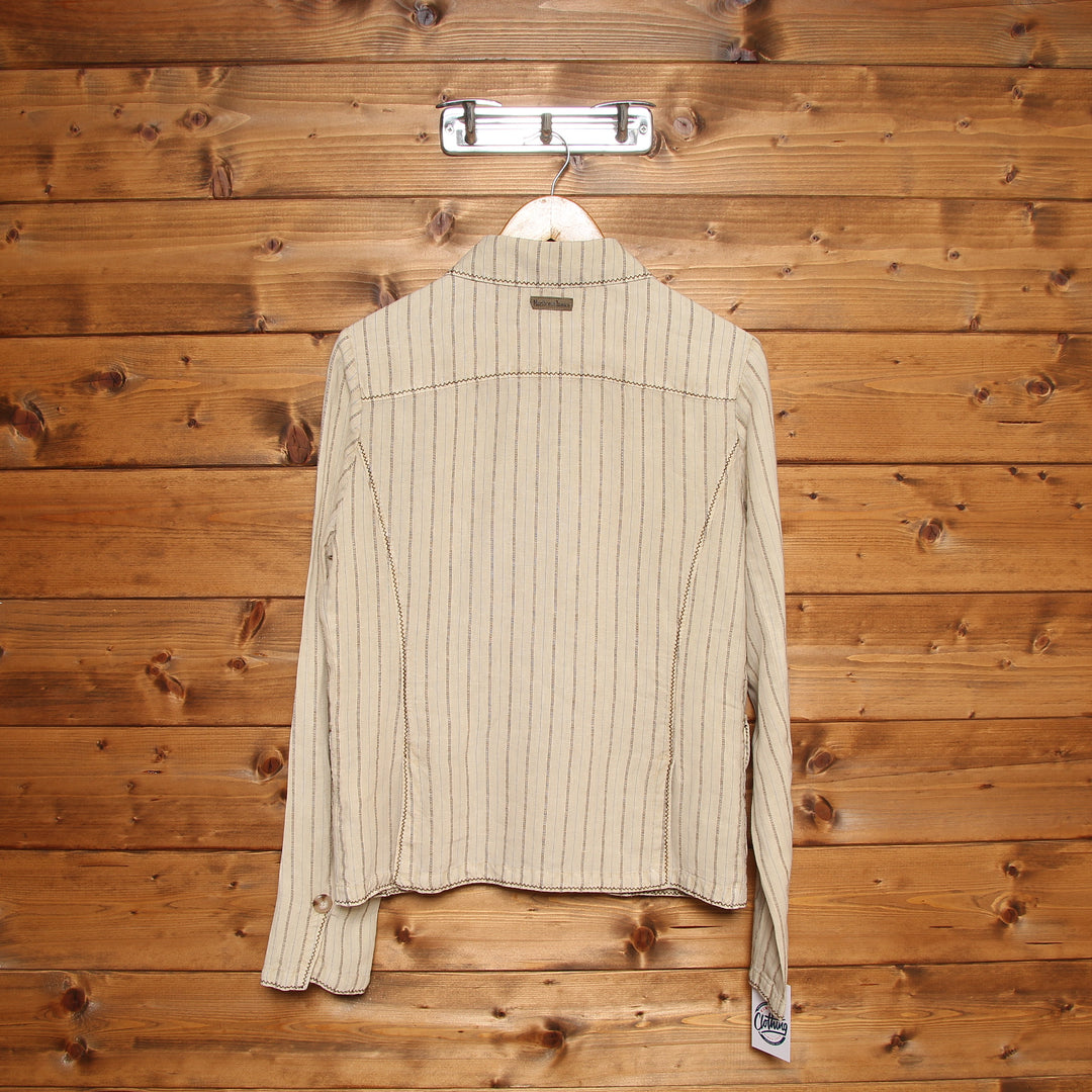 Marlboro Classic Tailleur con Pantalone Vintage Beige a Righe Taglia 44 Donna
