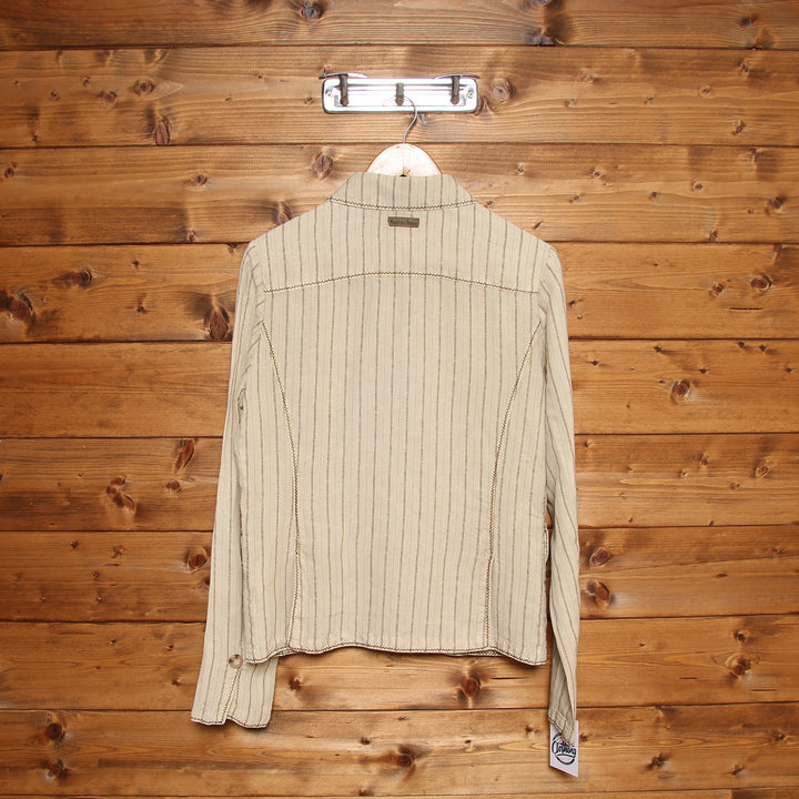 Marlboro Classic Tailleur con Pantalone Vintage Beige a Righe Taglia 44 Donna