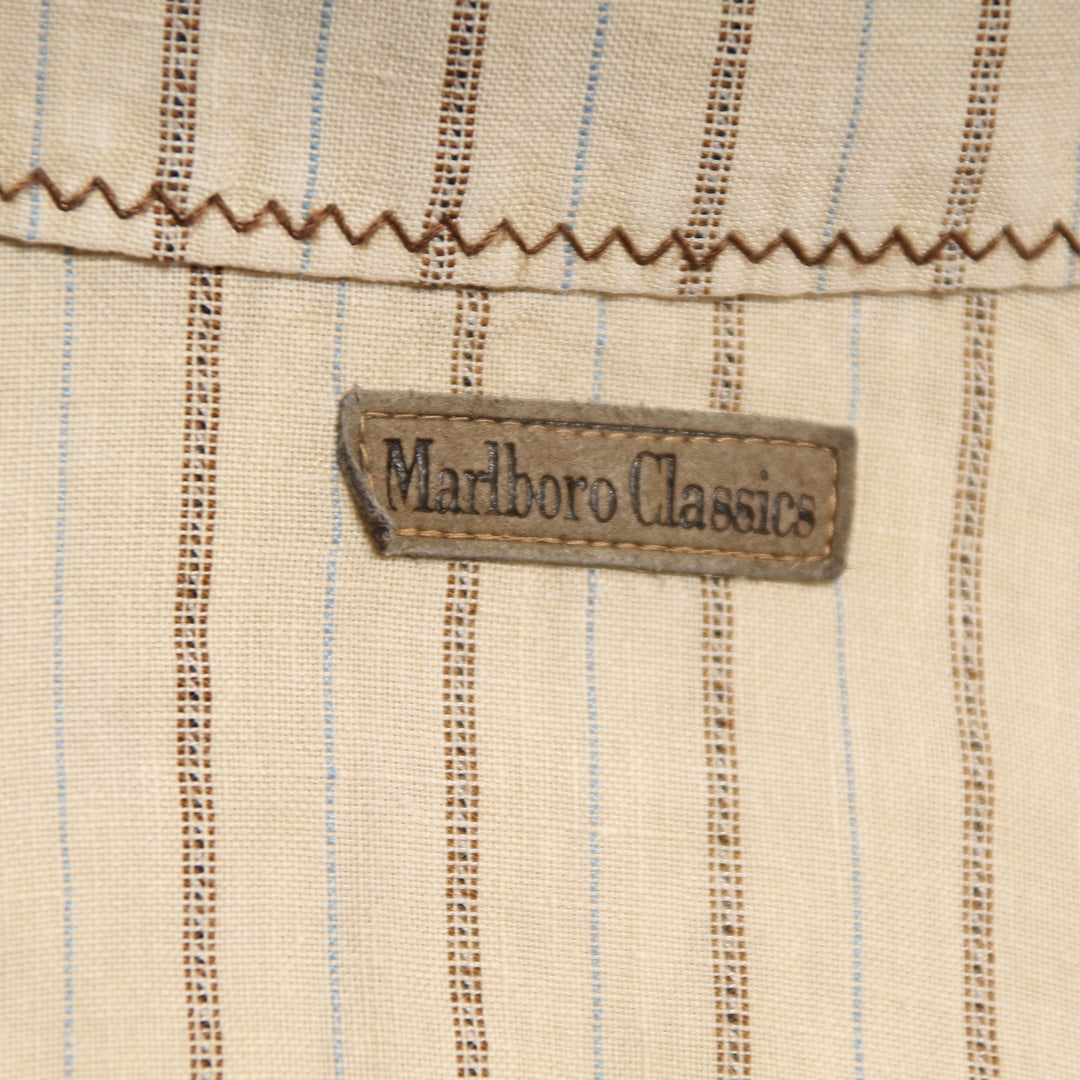 Marlboro Classic Tailleur con Pantalone Vintage Beige a Righe Taglia 44 Donna