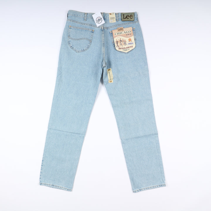 Lee Chicago Super Stone Wash W38 L34 Denim Uomo Vita Alta Dead Stock w/Tags