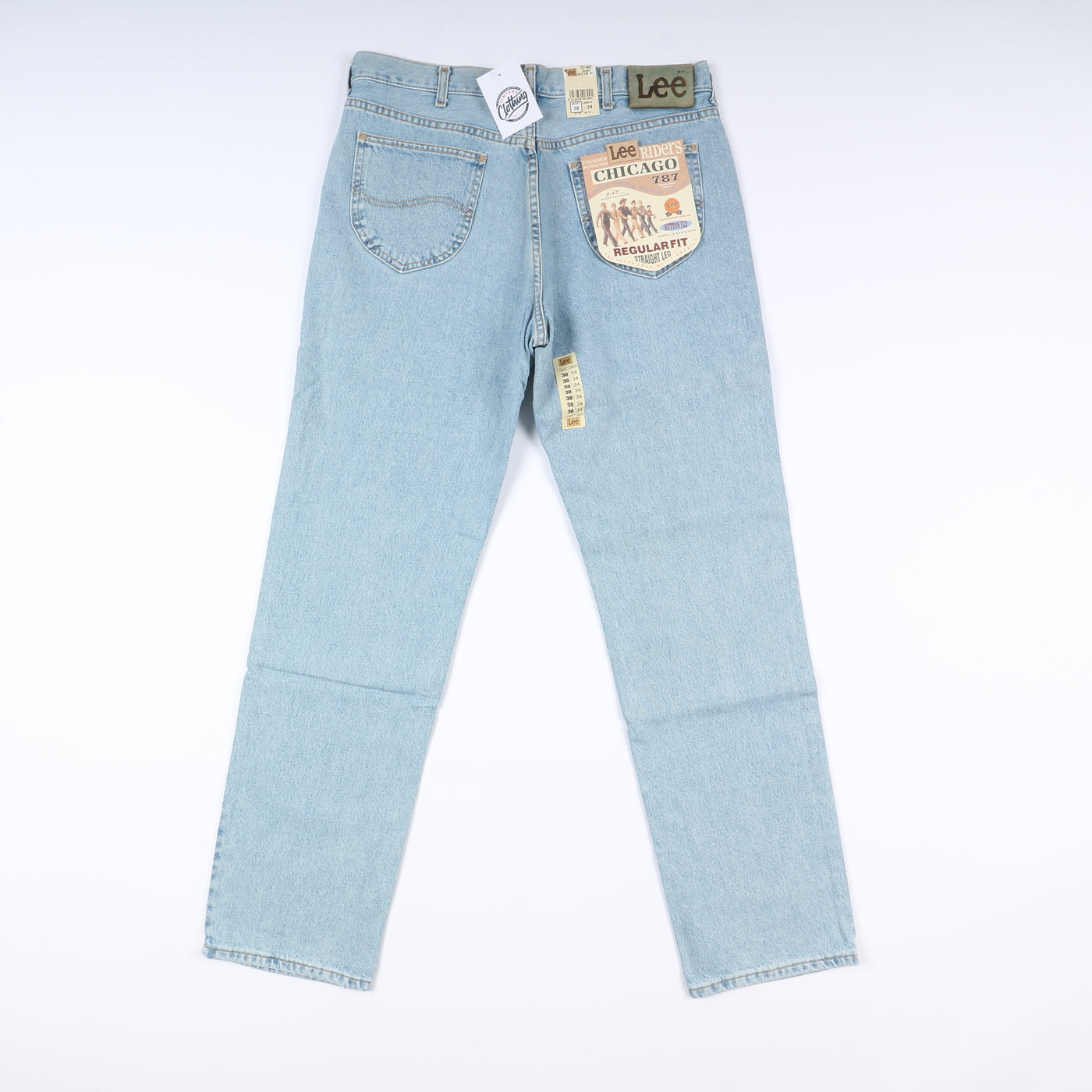 Lee Chicago Super Stone Wash W38 L34 Denim Uomo Vita Alta Dead Stock w/Tags