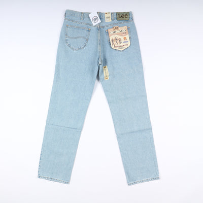 Lee Chicago Super Stone Wash W38 L34 Denim Uomo Vita Alta Dead Stock w/Tags