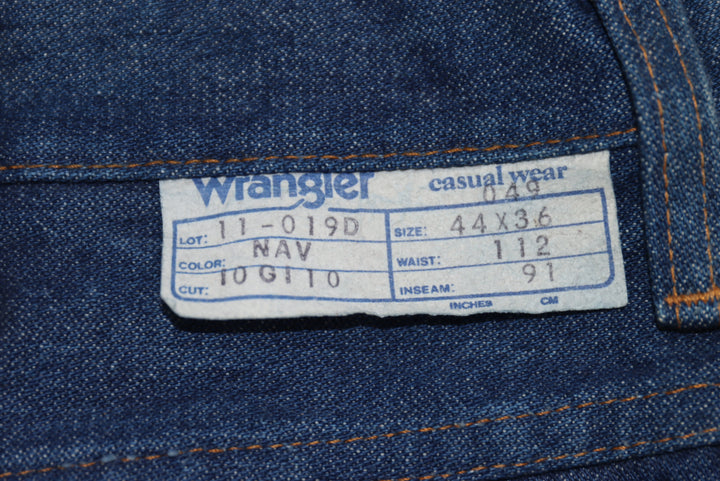Wrangler 11019D Jeans Indigo W44 L36 Uomo Dead Stock
