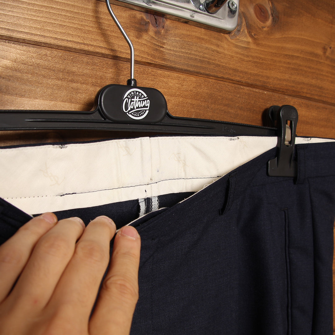Yves Saint Laurent Abito Tailleur con Pantalone Vintage Blu Taglia 46 Uomo
