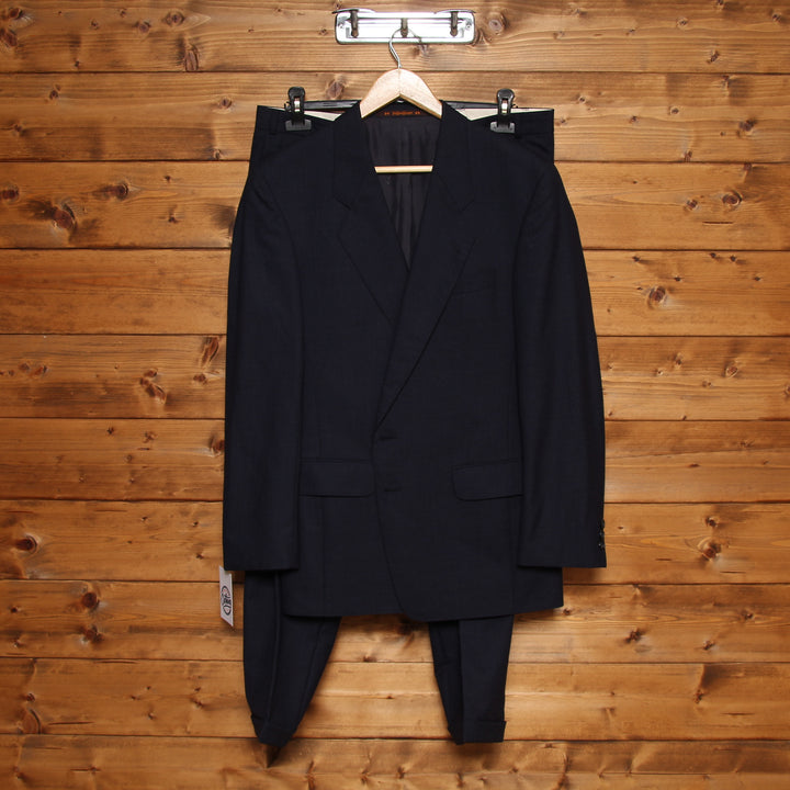Yves Saint Laurent Abito Tailleur con Pantalone Vintage Blu Taglia 46 Uomo