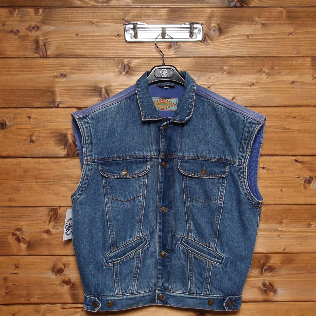 Best Company Gilet di Jeans Imbottito Vintage Denim Taglia 176 Bambino