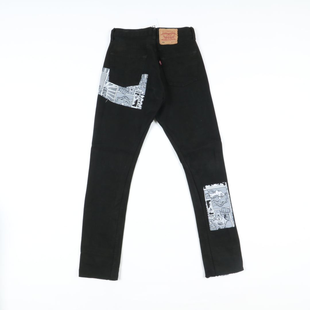 Levi's 501 Custom Jeans Nero W29 L32 Unisex Vita Alta