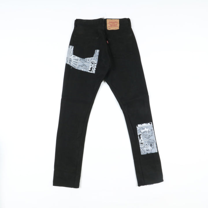 Levi's 501 Custom Jeans Nero W29 L32 Unisex Vita Alta