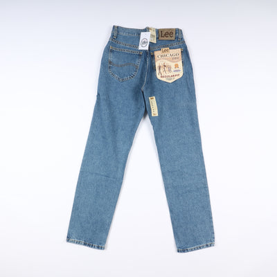 Lee Chicago Stonewash W30 L32 Denim Unisex Vita Alta Dead Stock w/Tags
