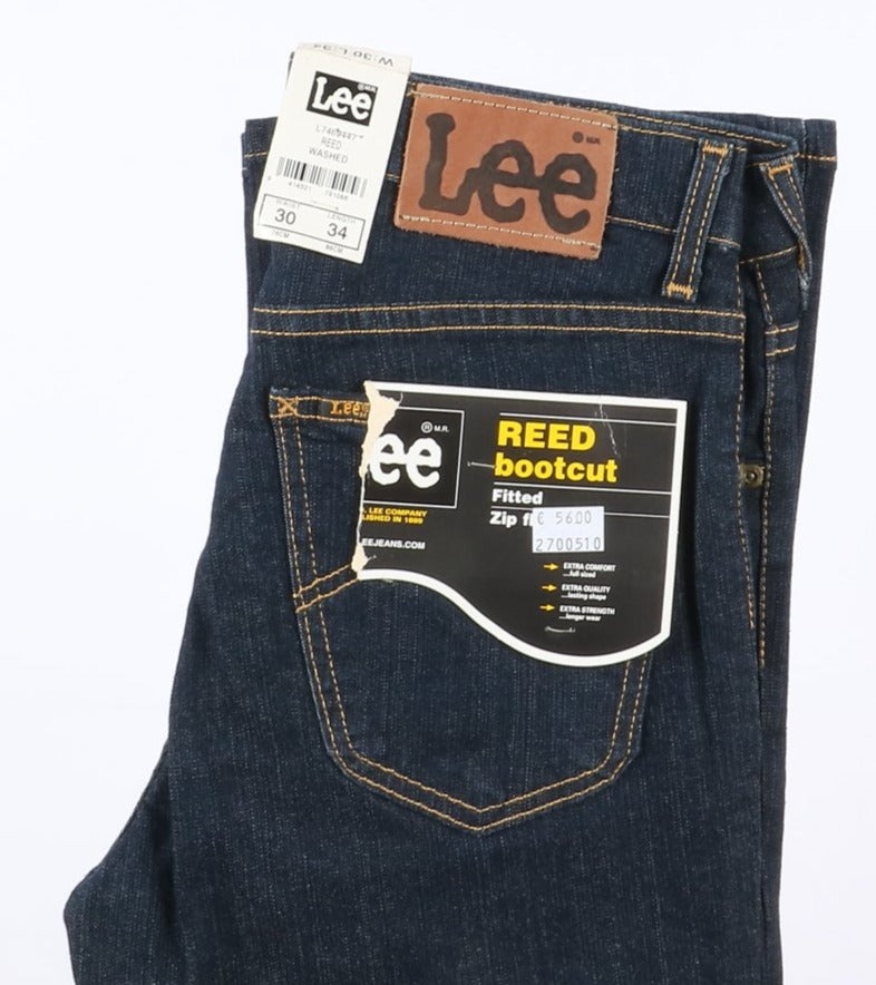 Lee Reed Boot Cut Stretch W30 L34 Denim Donna Vita Alta Nuovo Dead Stock w/Tags