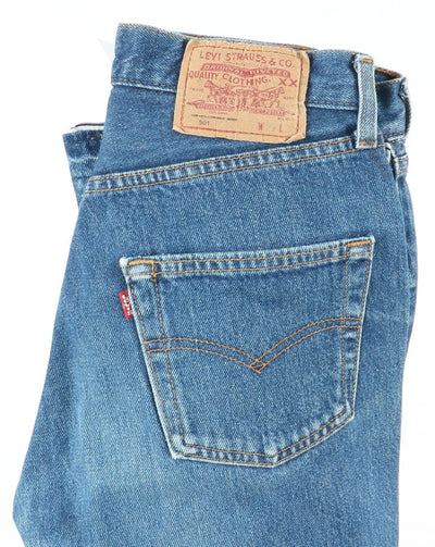 Levi's 501 Custom Jeans Denim W29 L32 Unisex Vita Alta