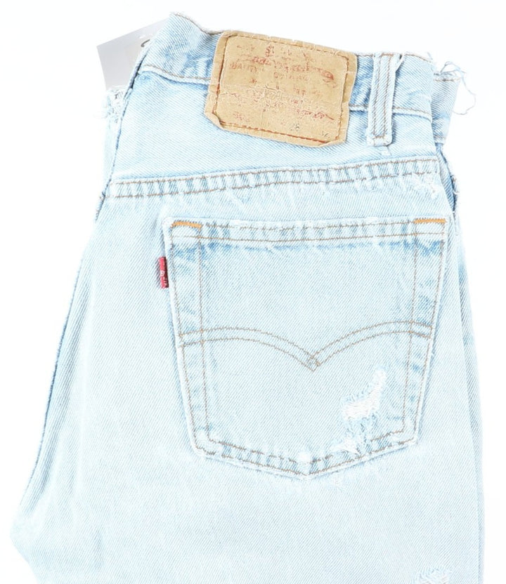 Levi's 501 Custom Jeans Denim W28 L32 Unisex Vita Alta Made in USA