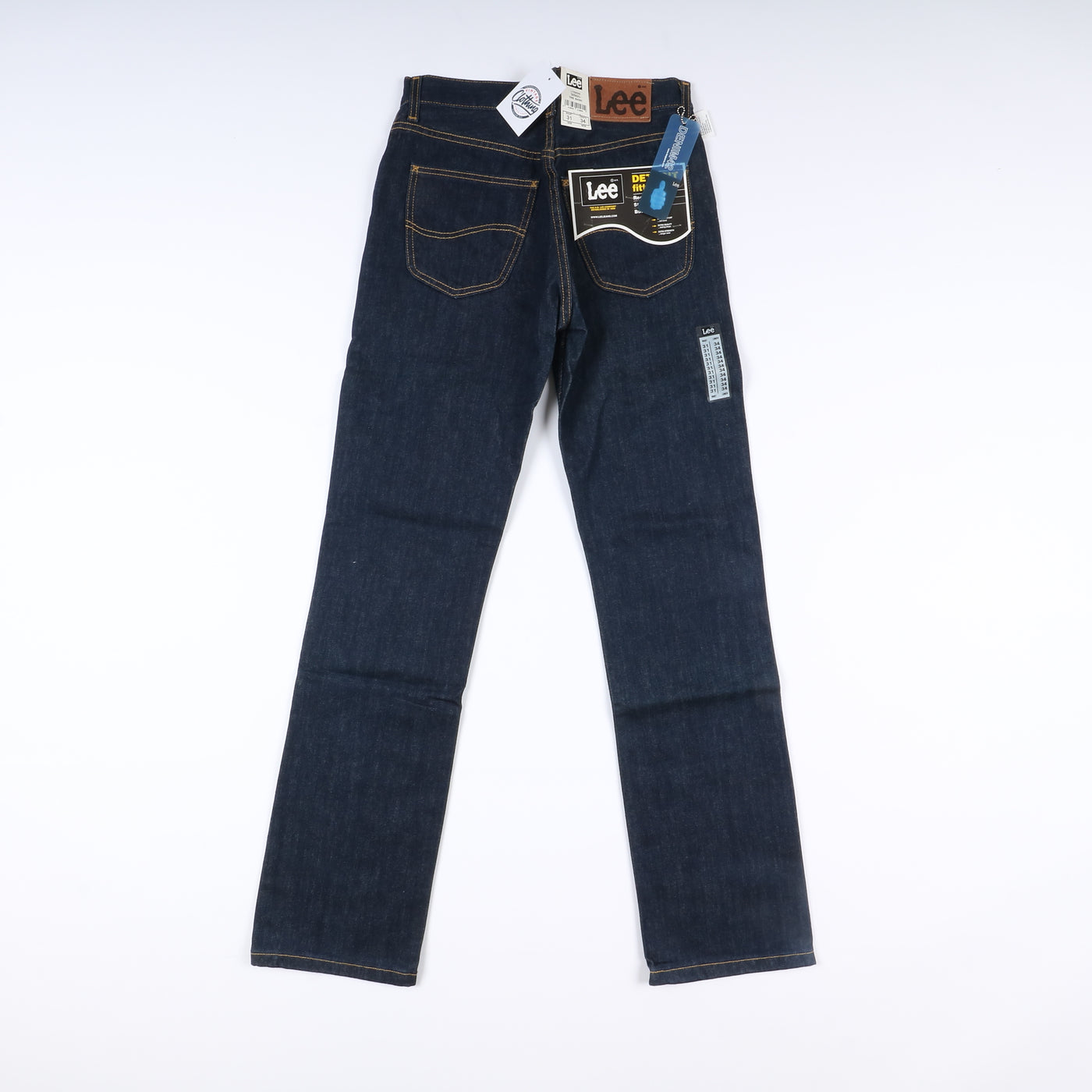 Lee Detroit One Wash W31 L34 Denim Unisex Vita Alta Nuovo Dead Stock w/Tags