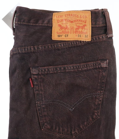 Levi's 501 CT Jeans Bordeaux W31 L32 Uomo Vita Alta