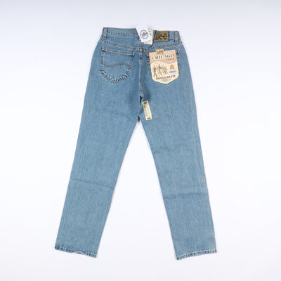Lee Chicago Stone Washed W32 L32 Denim Unisex Vita Alta Dead Stock w/Tags