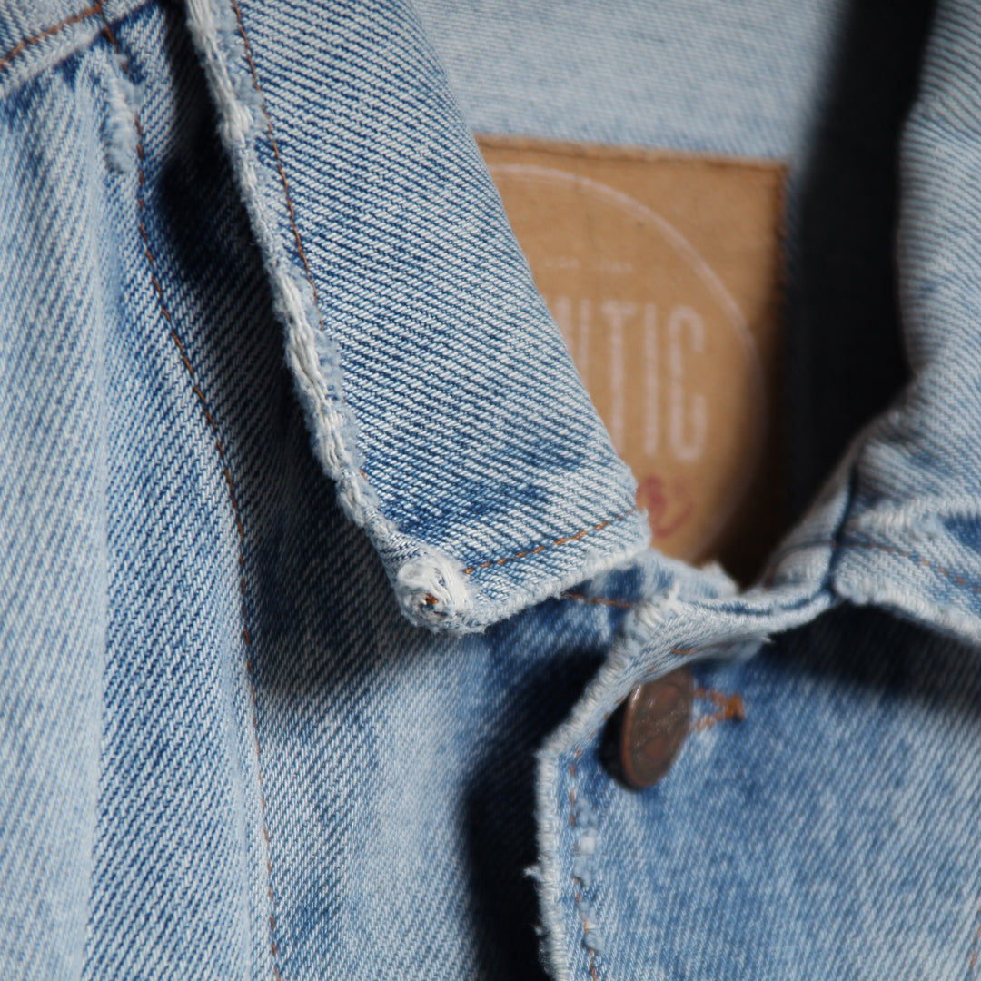 Wrangler Giacca di Jeans Oversize Denim Taglia L Unisex