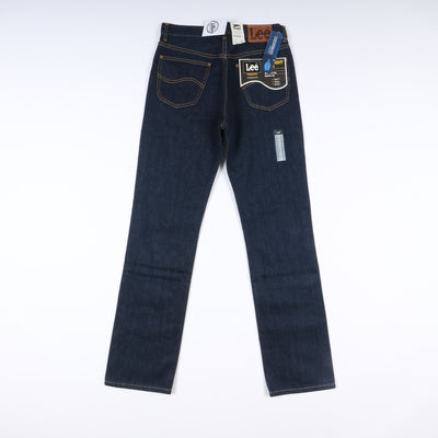 Lee Detroit Fitted W33 L34 Denim Unisex Vita Alta Nuovo Dead Stock w/Tags