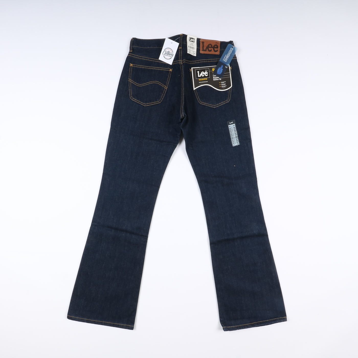 Lee Denver Flare Boot Cut W33 L34 Denim Unisex Vita Alta Nuovo Dead Stock w/Tags
