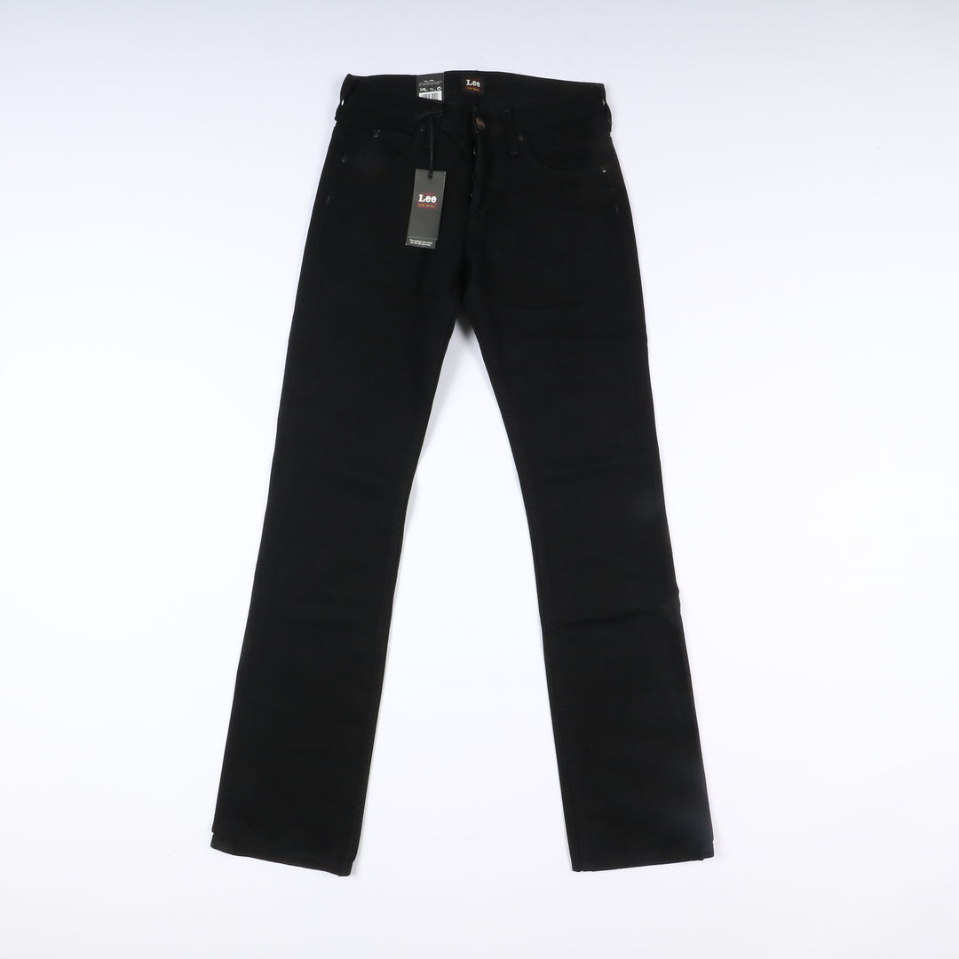 Lee Knox Regular W29 L34 Nero Uomo Vita Alta Nuovo Dead Stock w/Tags