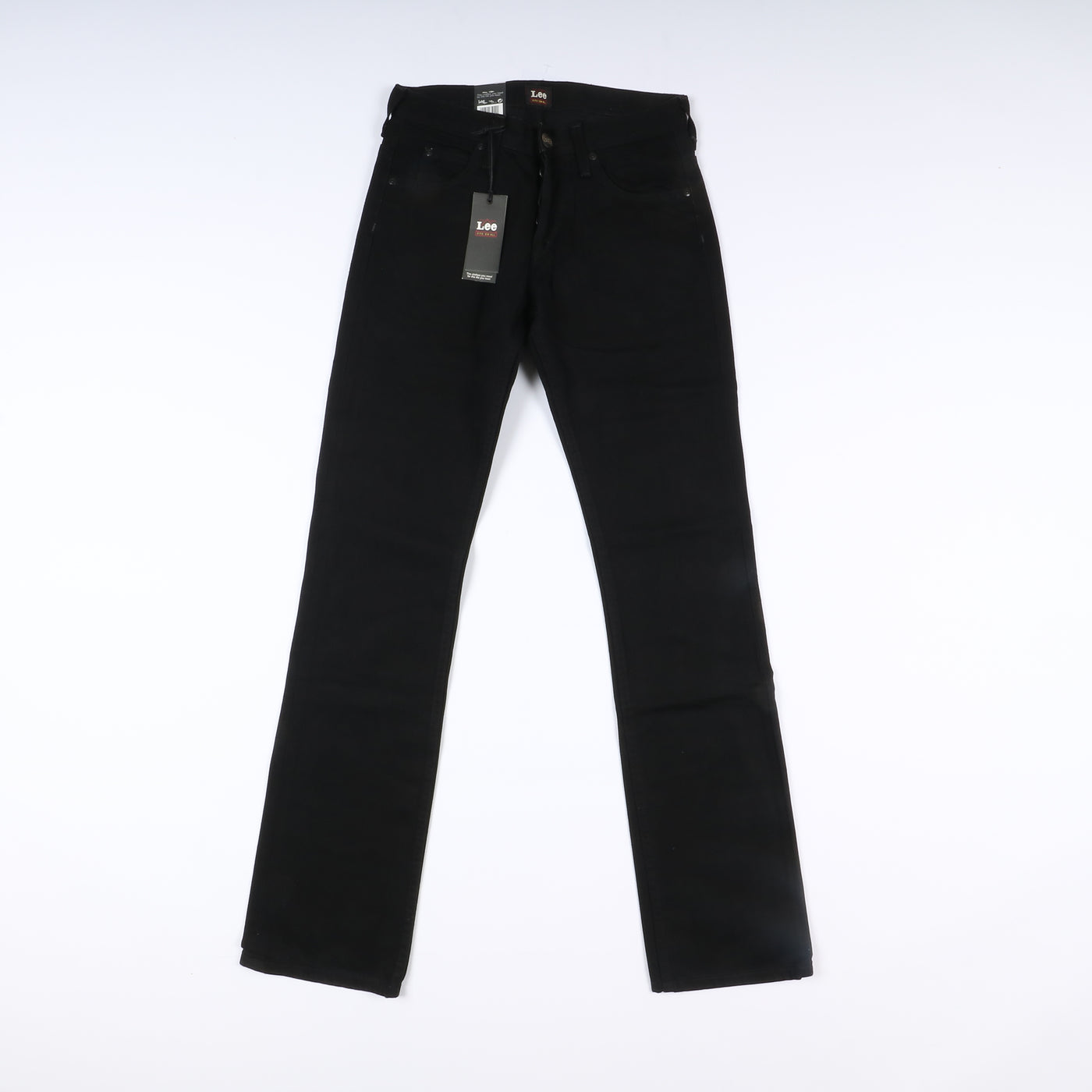 Lee Knox Regular W29 L34 Nero Uomo Vita Alta Nuovo Dead Stock w/Tags