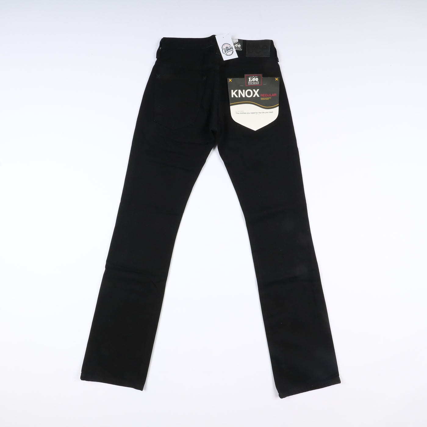 Lee Knox Regular W29 L34 Nero Uomo Vita Alta Nuovo Dead Stock w/Tags