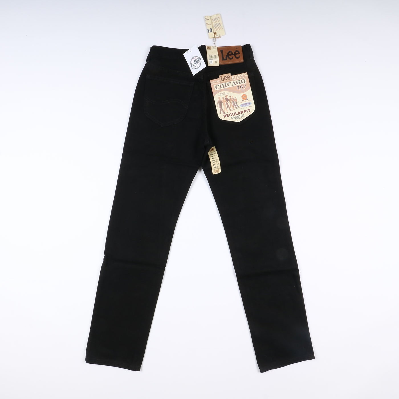 Lee Chicago Washed W30 L32 Nero Unisex Vita Alta Dead Stock w/Tags