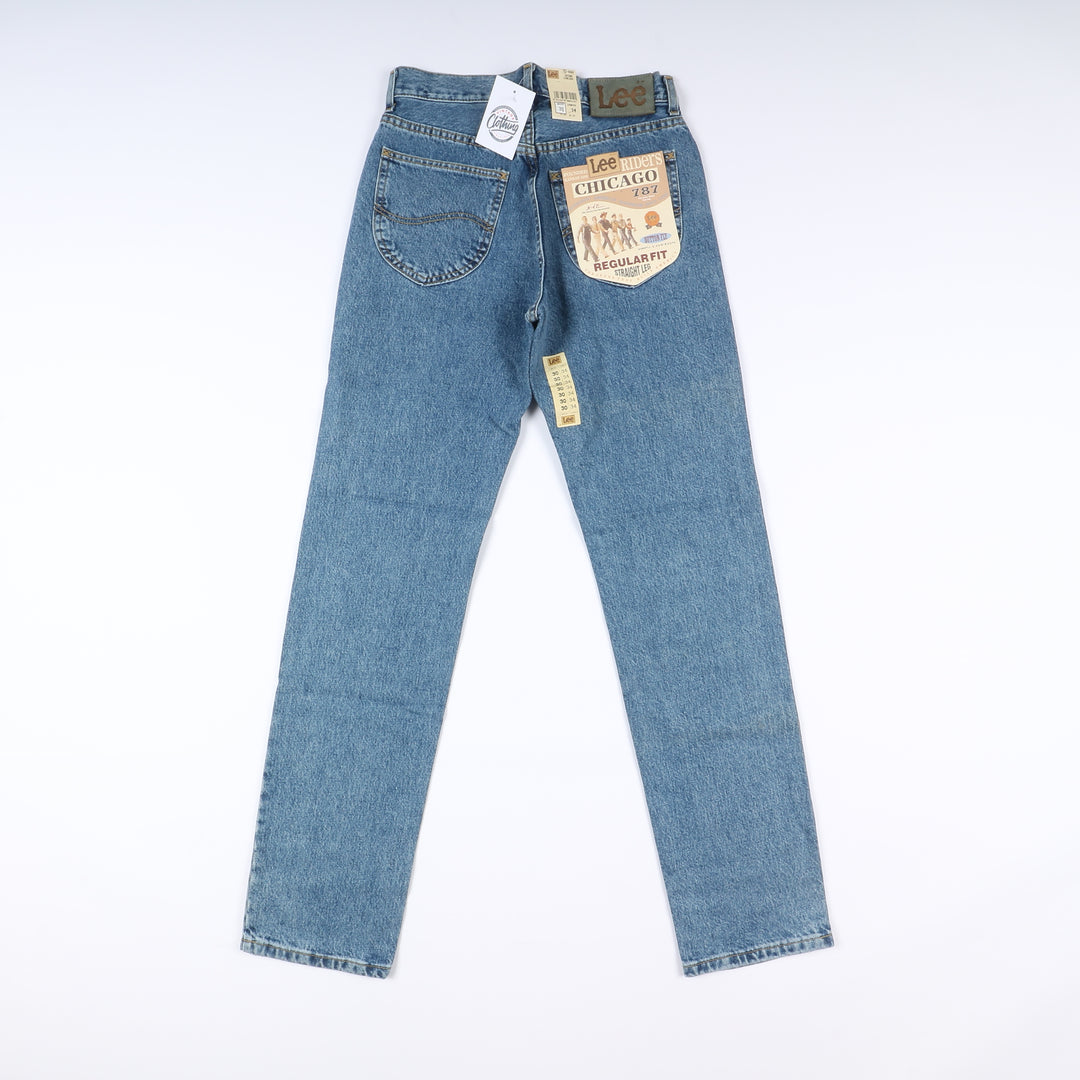 Lee Chicago Stone Wash W30 L34 Denim Unisex Vita Alta Dead Stock w/Tags