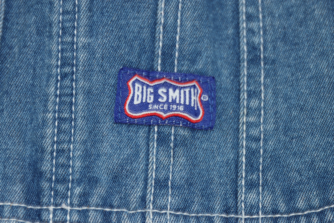 Big Smith Salopette di Jeans Denim Taglia W34 L30 Unisex