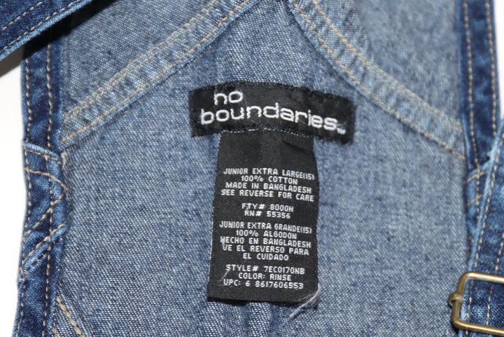 No Bondaries Salopette di Jeans Denim Taglia XL Bambino