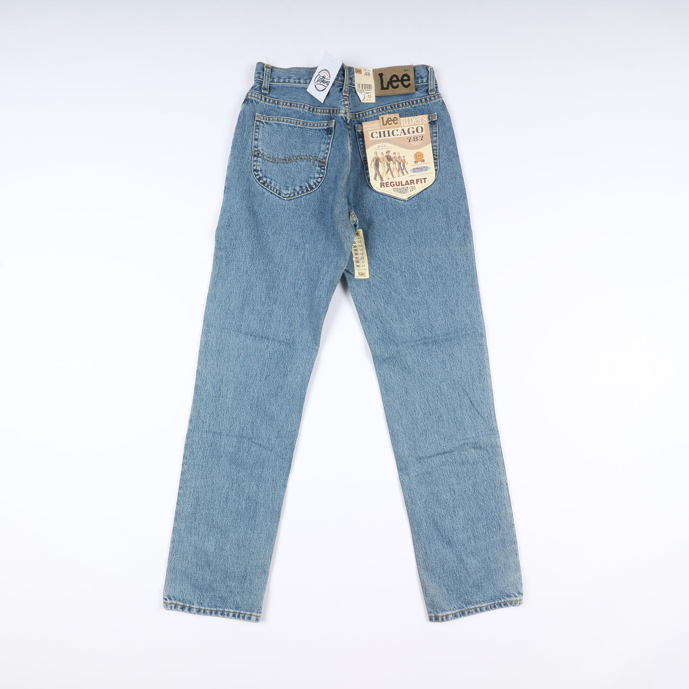Lee Chicago Stone Wash W30 L32 Denim Unisex Vita Alta Dead Stock w/Tags